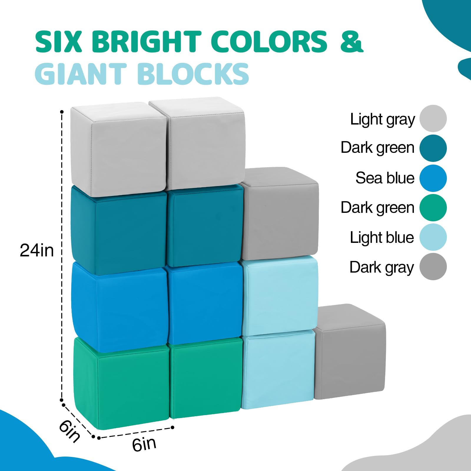 Hoohtoot giant foam blocks for playful stacking and imaginative building.