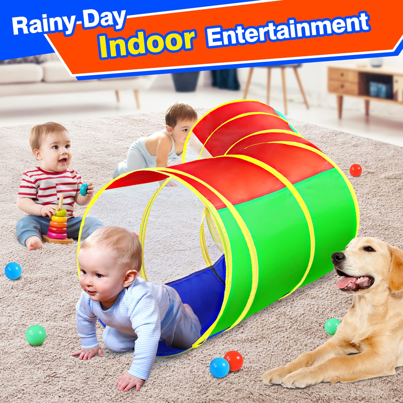 Hoohtoot indoor-outdoor tunnel with breathable mesh for safe airflow.