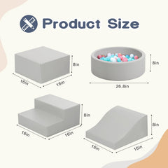 Hoohtoot PU leather climbing blocks with durable grip for imaginative stacking