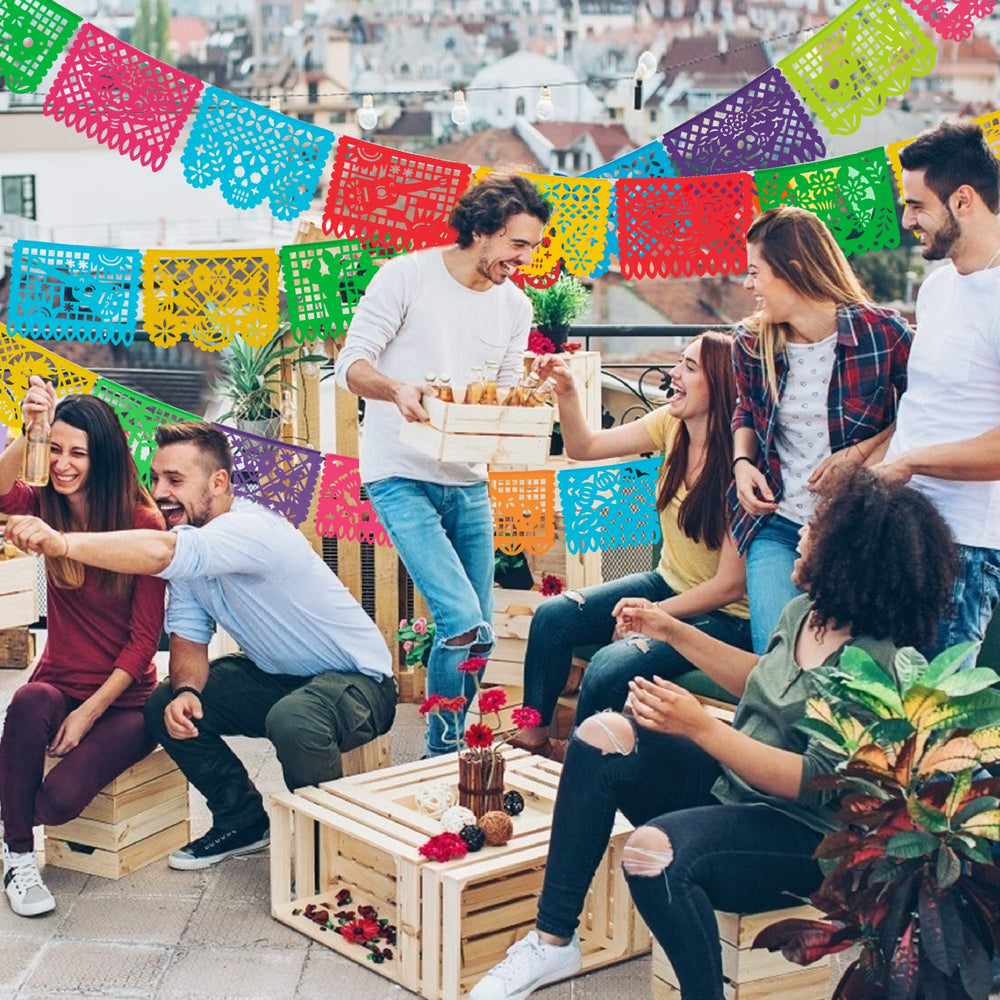 HOOJO easy-hang banner with string for quick fiesta setup.