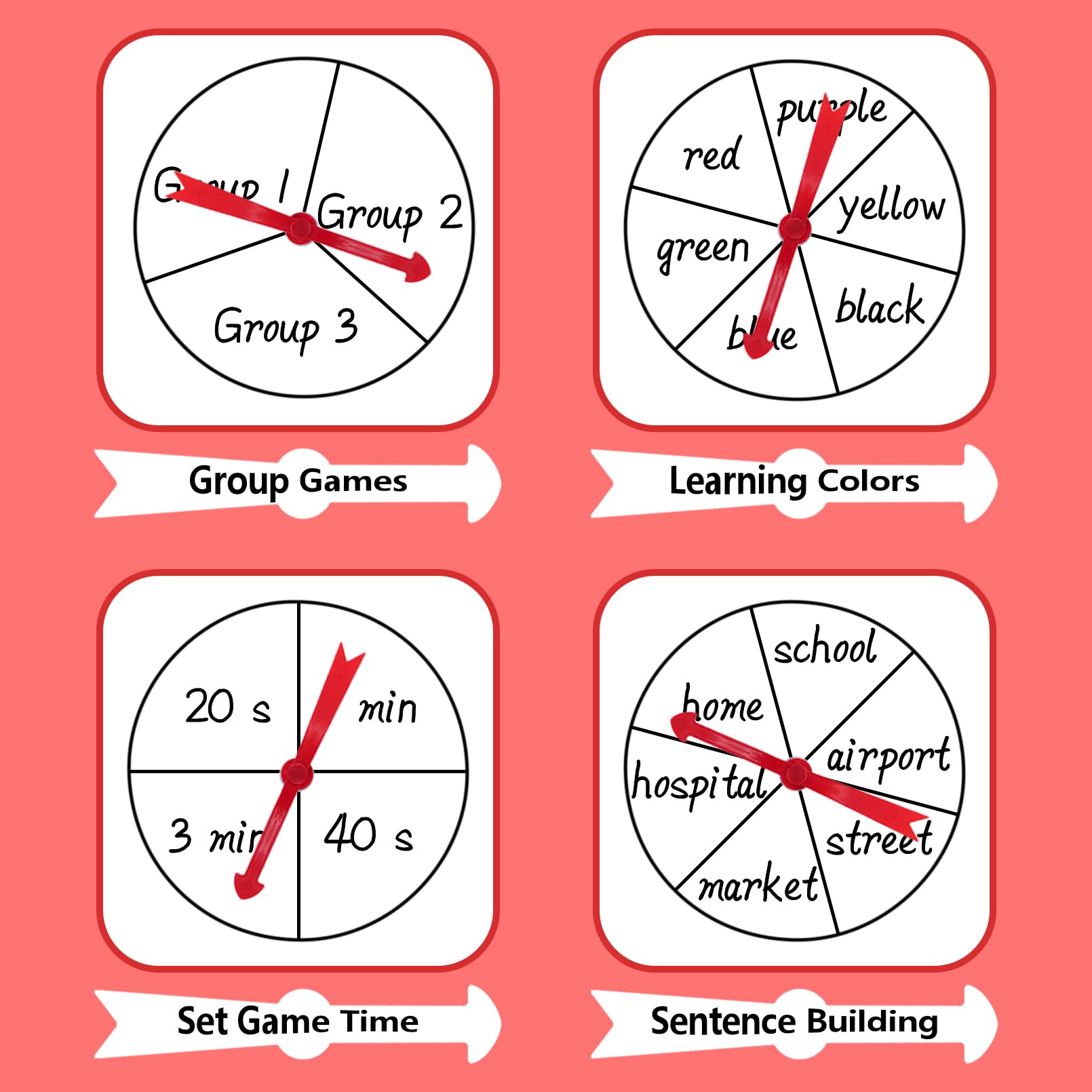 HOOJOJO teaching tools spinner perfect for elementary classroom use
