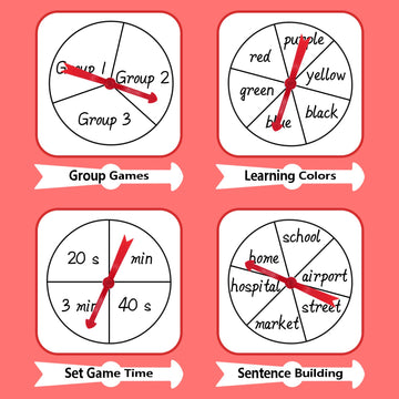 HOOJOJO teaching tools spinner perfect for elementary classroom use