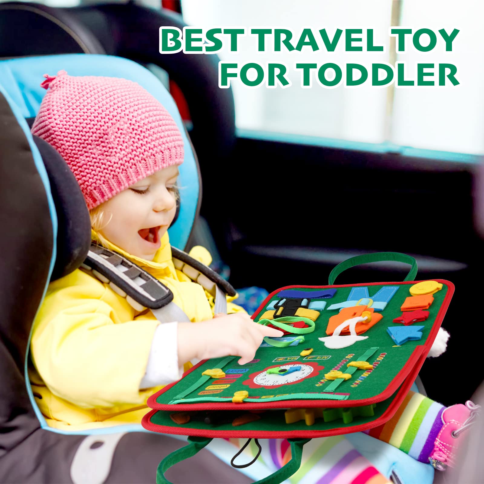 Hooku Busy Board four activity pages support motor skills and cognitive exploration