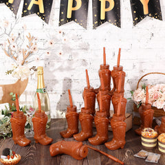 Hoolerry cowboy boot cups on table, ideal Western party decor