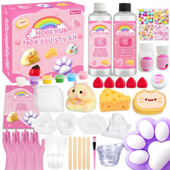 HOOLYUK Taba Squishy Kit cover with full contents and vibrant color options for DIY fun.