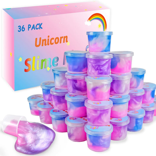 HOOLYUK unicorn slime kit packaging shown as a gift-ready box for kids.