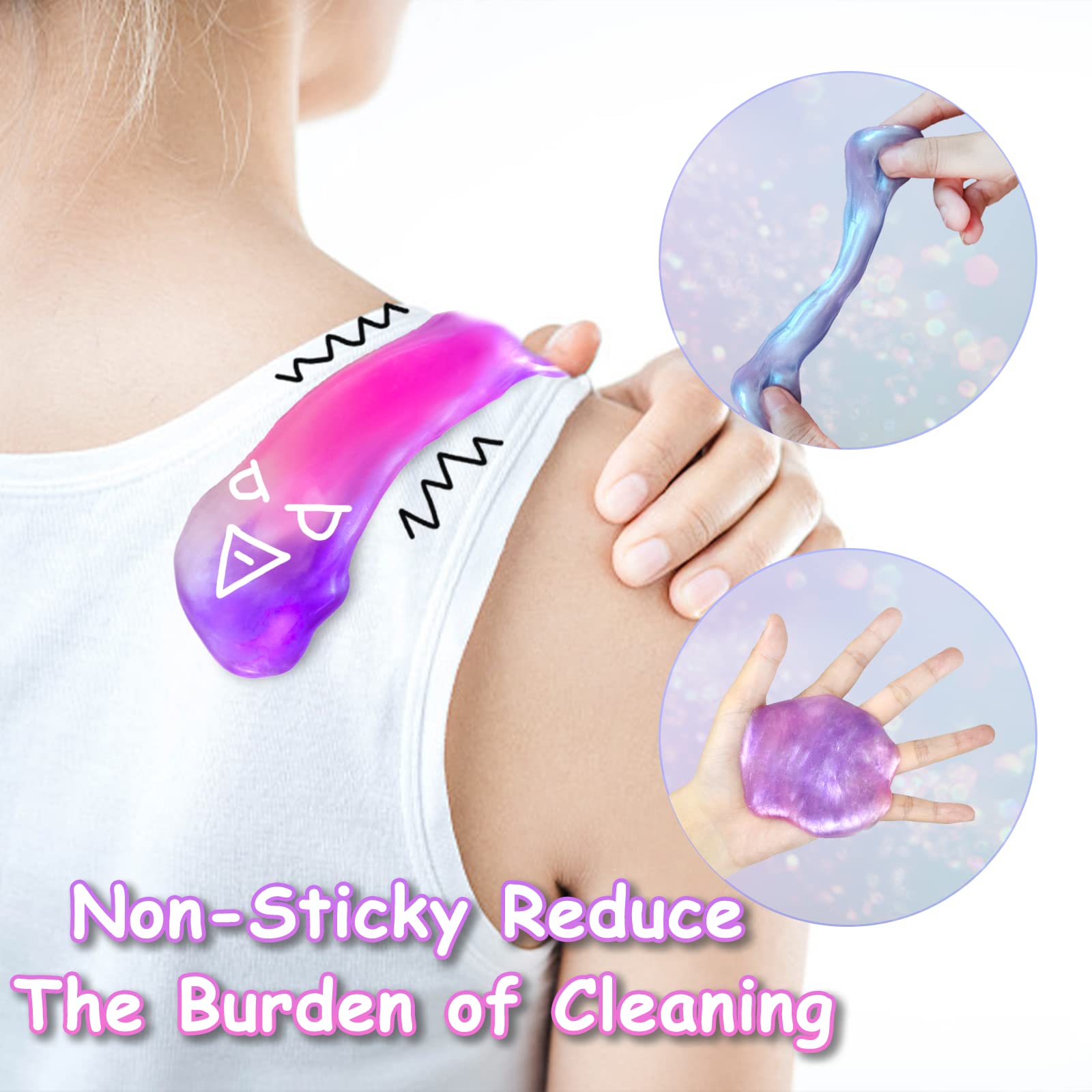 HOOLYUK unicorn slime use during stress-relief crafting for focus and calm.