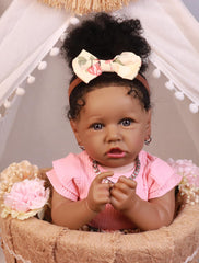 HOOMAI lifelike reborn doll, 22-8 inch size, soft weighted body for real baby feel and cuddling.