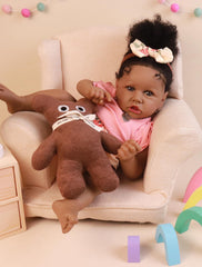 HOOMAI lifelike reborn doll with blue eyes, ideal for imaginative play and storytelling.