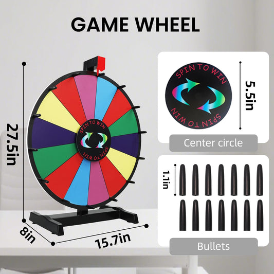 Hooomyai prize wheel dry erase surface for quick on-the-fly customization.