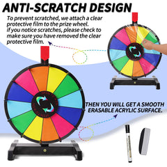 Hooomyai prize wheel with 12 color slots for customizable prizes.