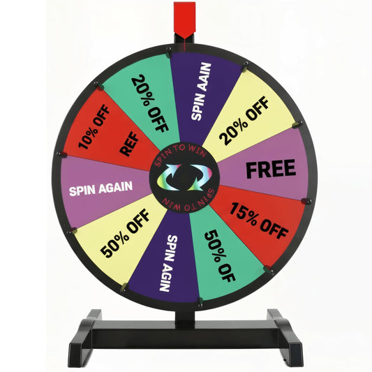 Hooomyai prize wheel 15-inch with 10 slots for engaging draws