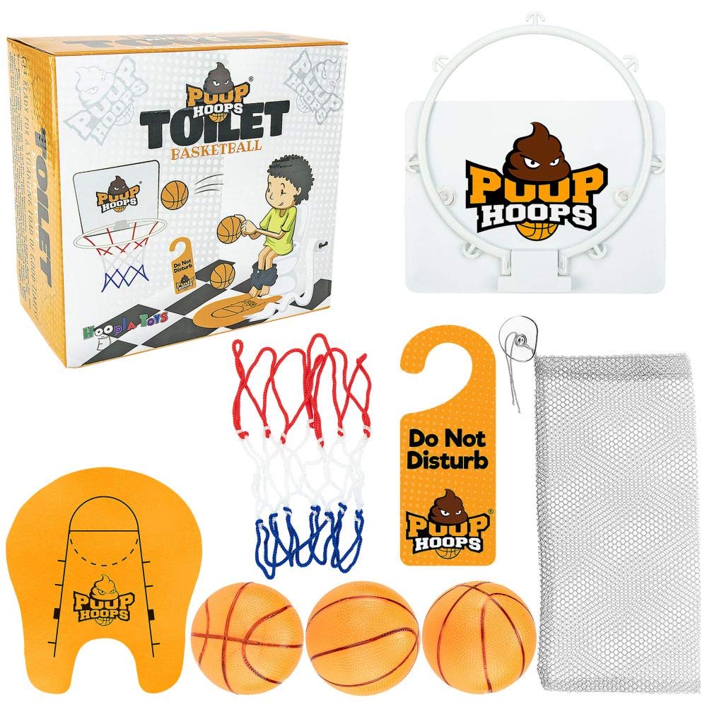 Hoopla Toys Poop Hoops ball bag keeps balls handy during play.