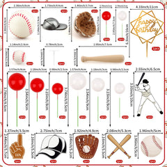 Hooqict baseball player topper adds dynamic character to cupcakes for game-day celebrations.