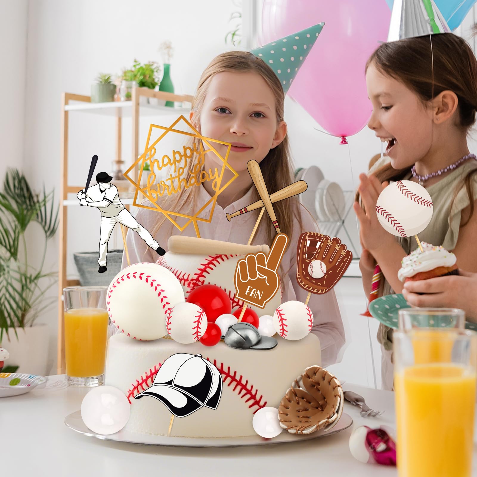 Hooqict dessert toppers set elevates the dessert table for sports-themed events.