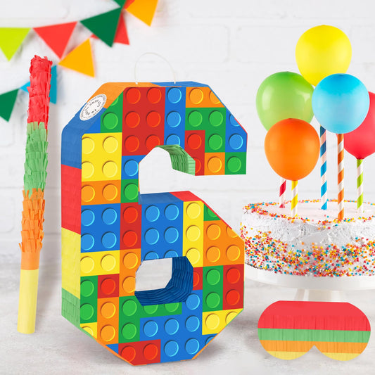 Hooqict blocks pinata hanging setup ready to lift party energy.