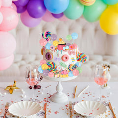 Hooqict candy cake topper yellow balls adds sunny highlight to pastries
