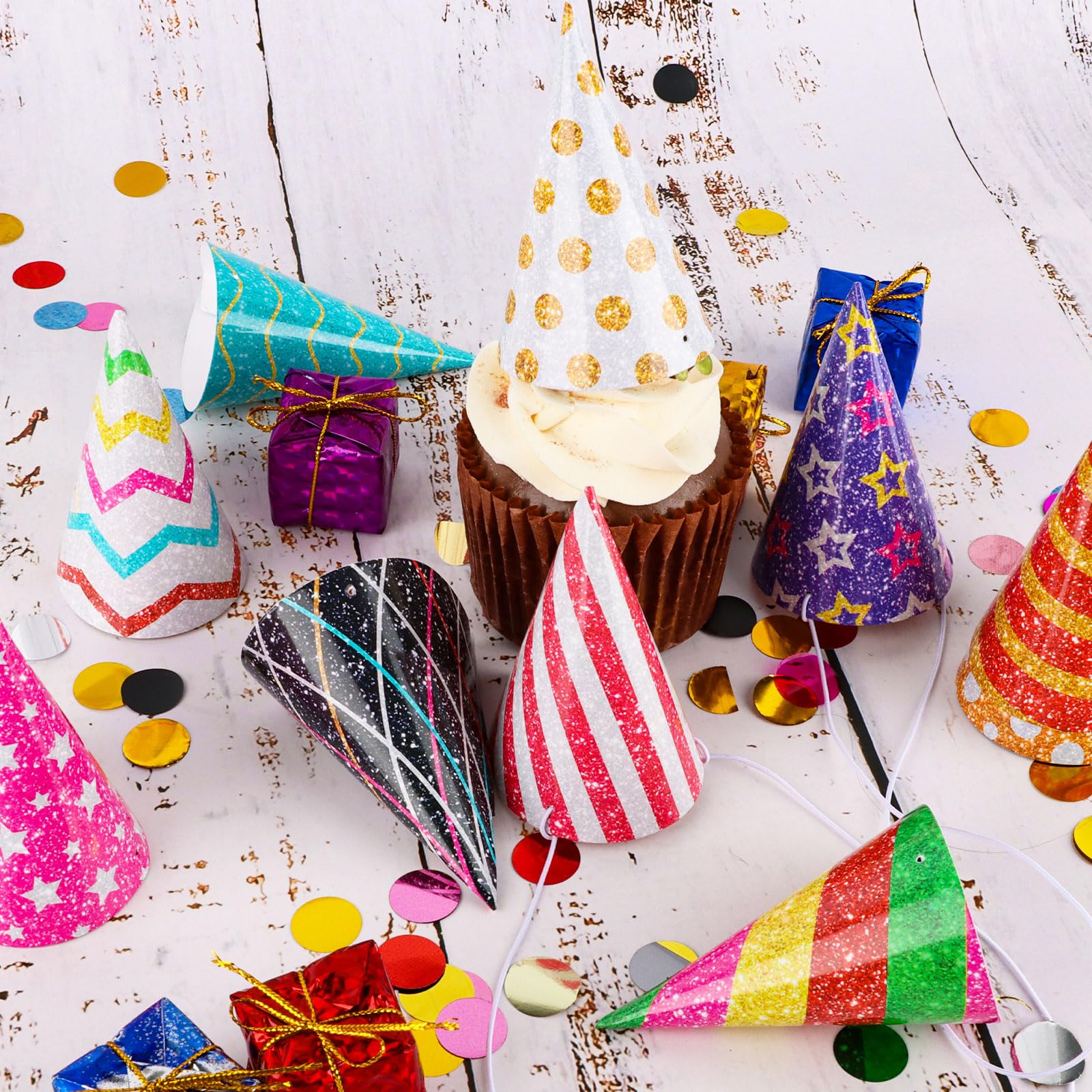 Hooqict cone hats serve as effective photo props for events