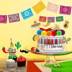 Hooqict cupcake toppers set for complete dessert decoration