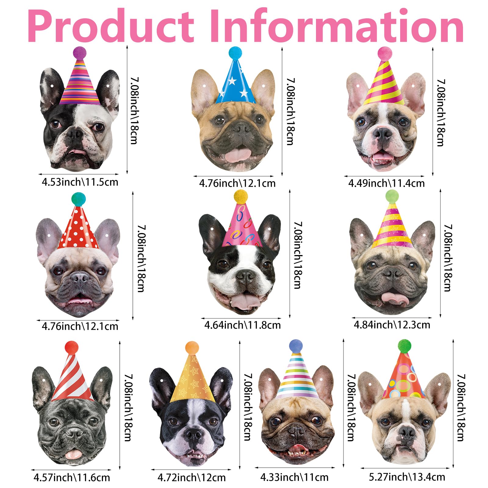Hooqict puppy party banner with dog faces adds color to dessert tables and photos
