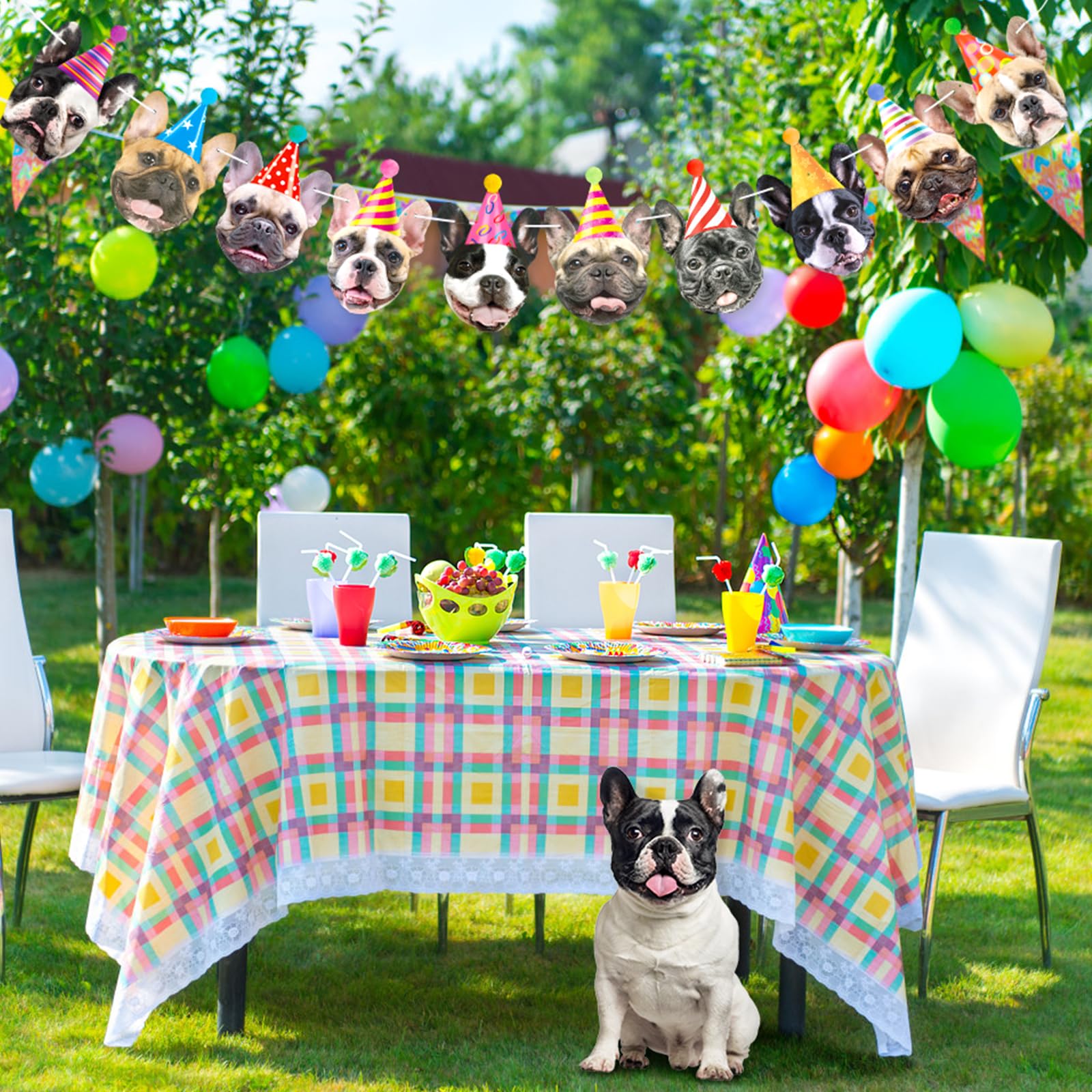 Hooqict premium cardstock banner offers durable, vivid dog faces for lasting memories