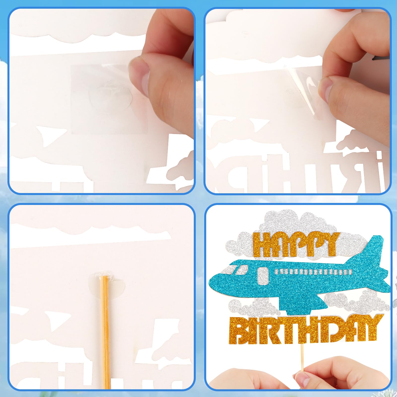 Hooqict cloud and plane design brightens fruit platters at celebrations.