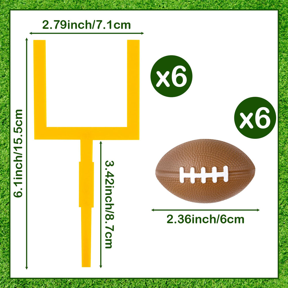 Hooqict football cake toppers add sports-style flair to cupcakes and desserts