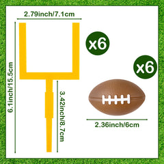 Hooqict football cake toppers add sports-style flair to cupcakes and desserts