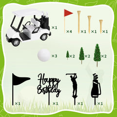 Hooqict golf ball toppers add sporty detail to cupcakes and desserts.