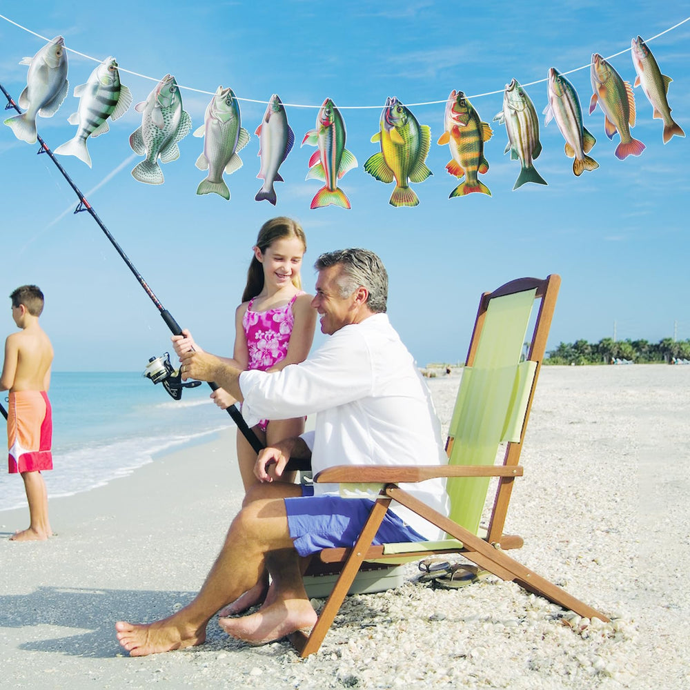 Hooqict Gone Fishing banner ideas for decorating a party space