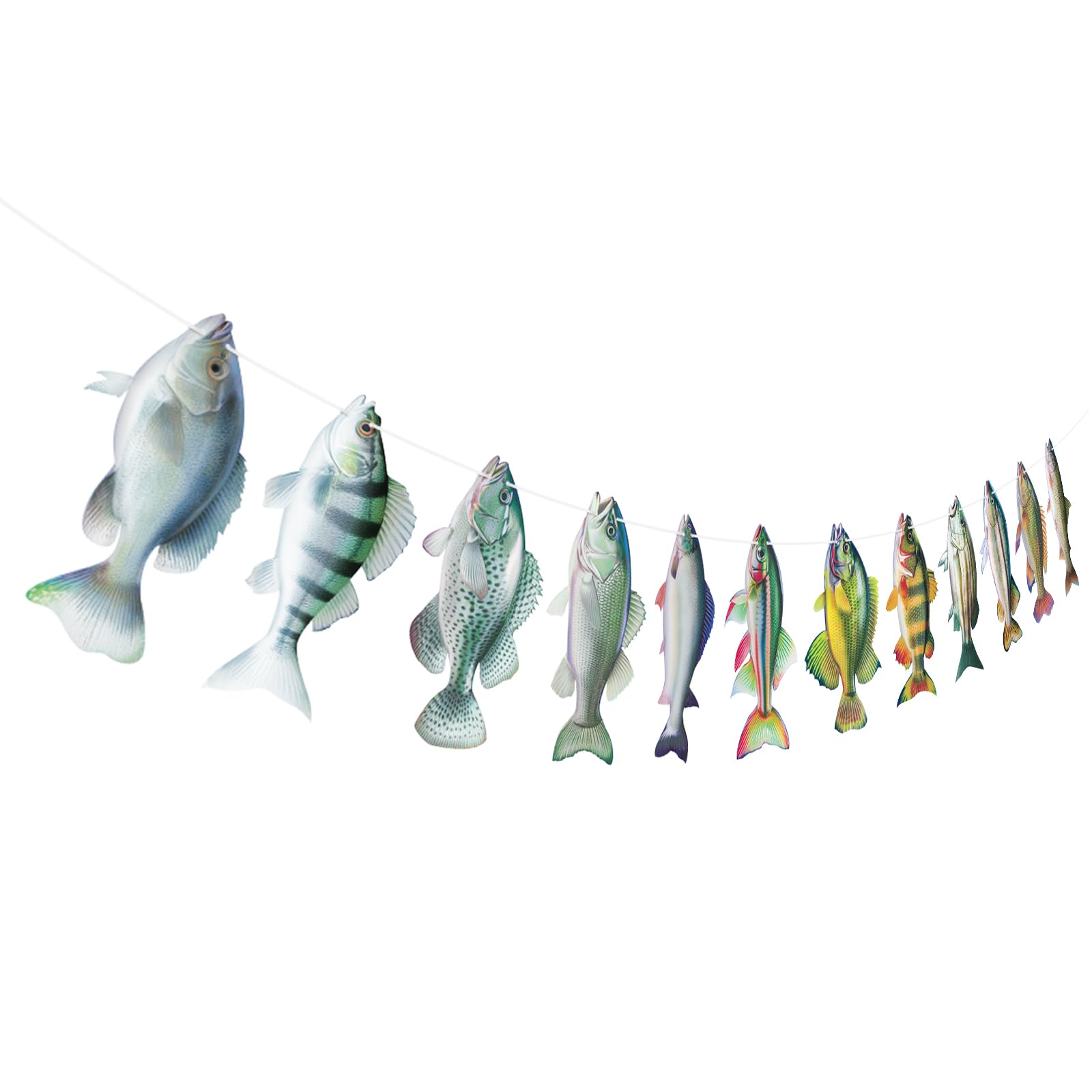 Hooqict Gone Fishing banner patterns offer vibrant wall decor for birthdays