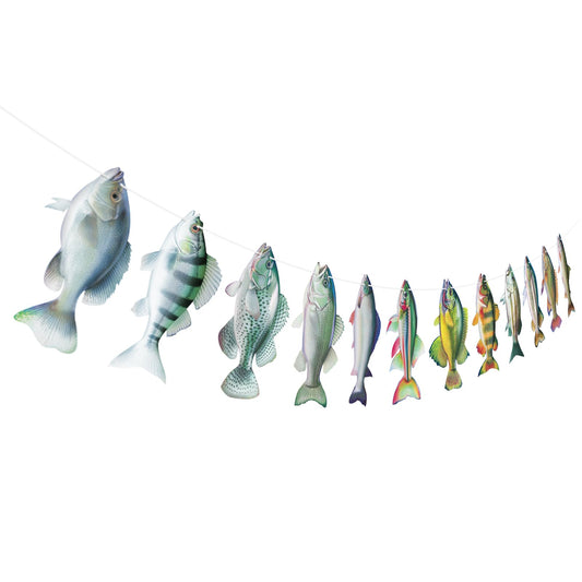 Hooqict Gone Fishing banner patterns offer vibrant wall decor for birthdays