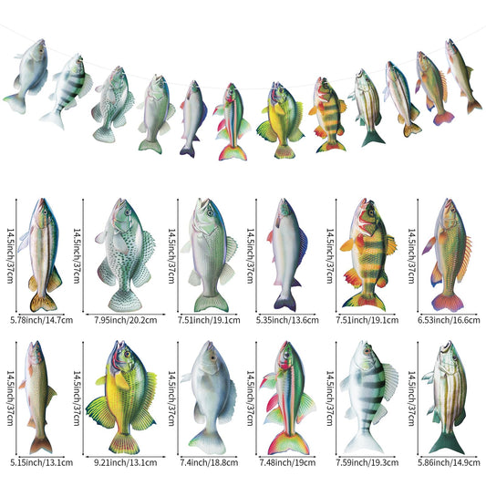 Hooqict Gone Fishing banner ribbon roll enables flexible stringing and length customization