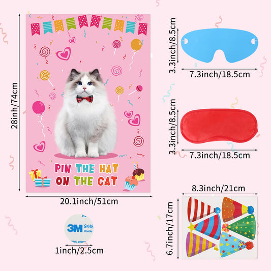 Hooqict hat stickers 54-count provide colorful hats for players.