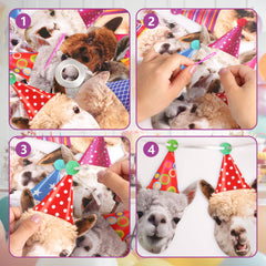 Hooqict llama banner durable cardstock supports long-lasting safari decor.