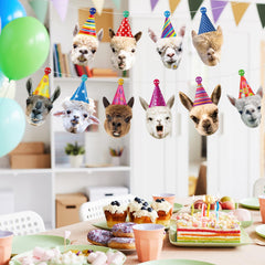 Hooqict llama banner wall decor adds cheerful charm to rooms.