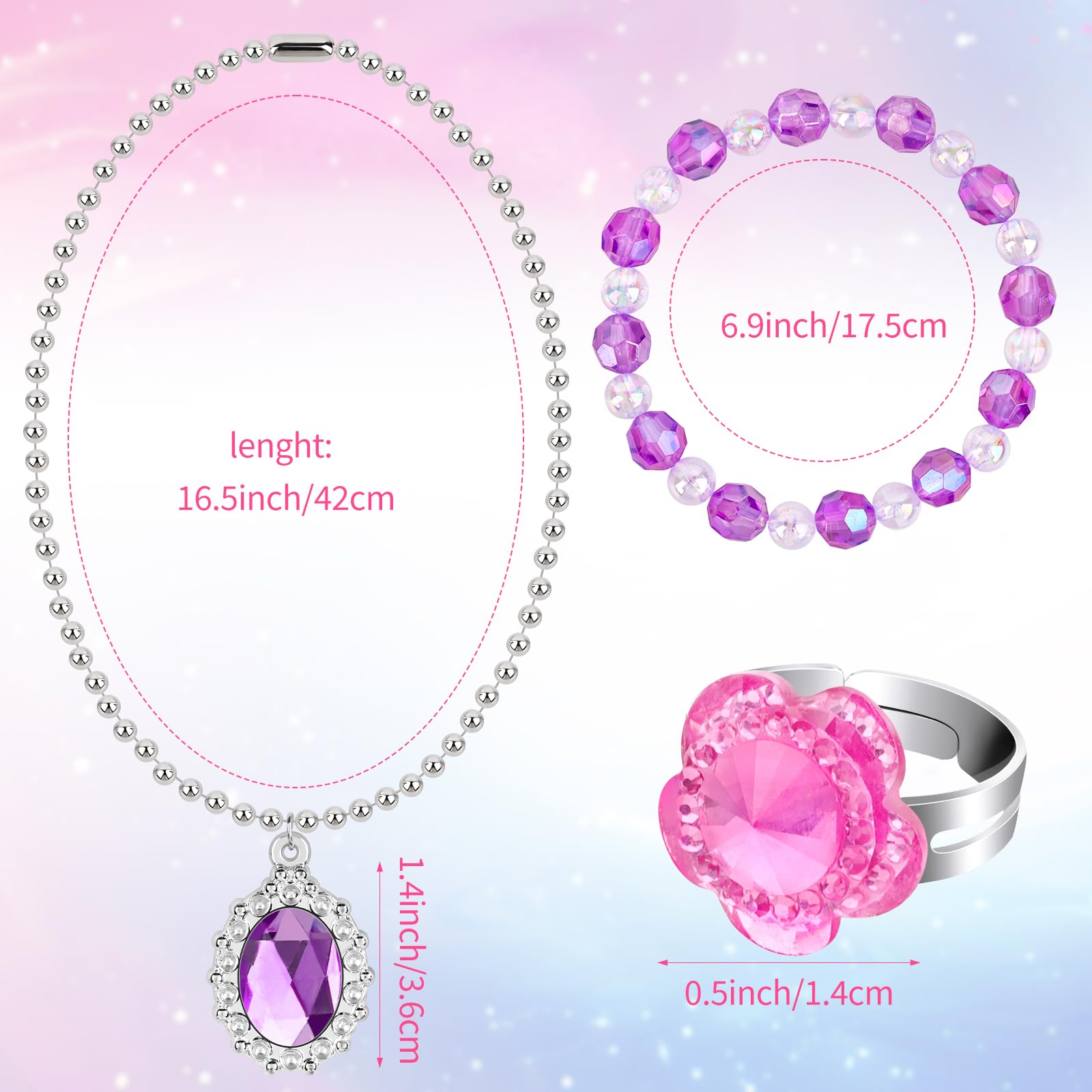 Hooqict rings set adds sparkle for pretend princess styling and photo-worthy moments.