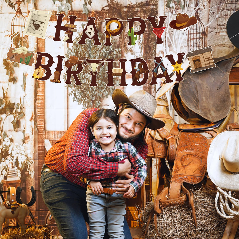 Hooqict Western wall decor creates a lively party backdrop