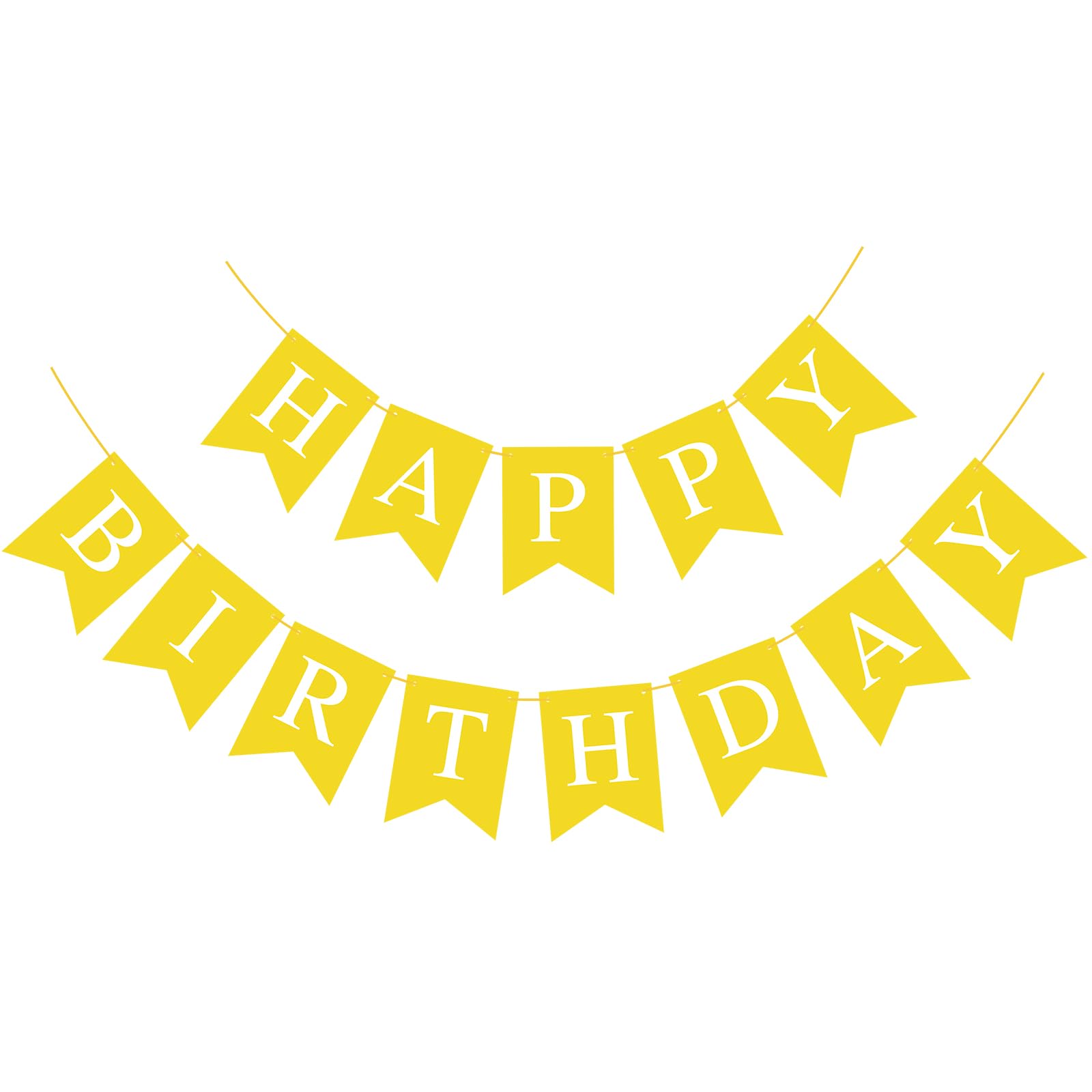 Hooqict yellow happy birthday banner backdrop enhances party photos