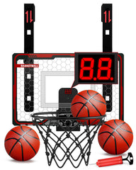 HopeRock indoor basketball hoop with LED scoreboard for kids' practice