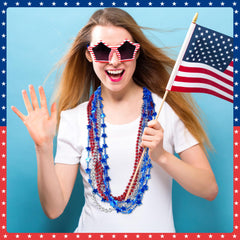HOOSUN 4th of July beads, ideal for decorations on tables, streets and stores.