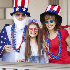HOOSUN 4th of July beads packaged in bulk for party favors.