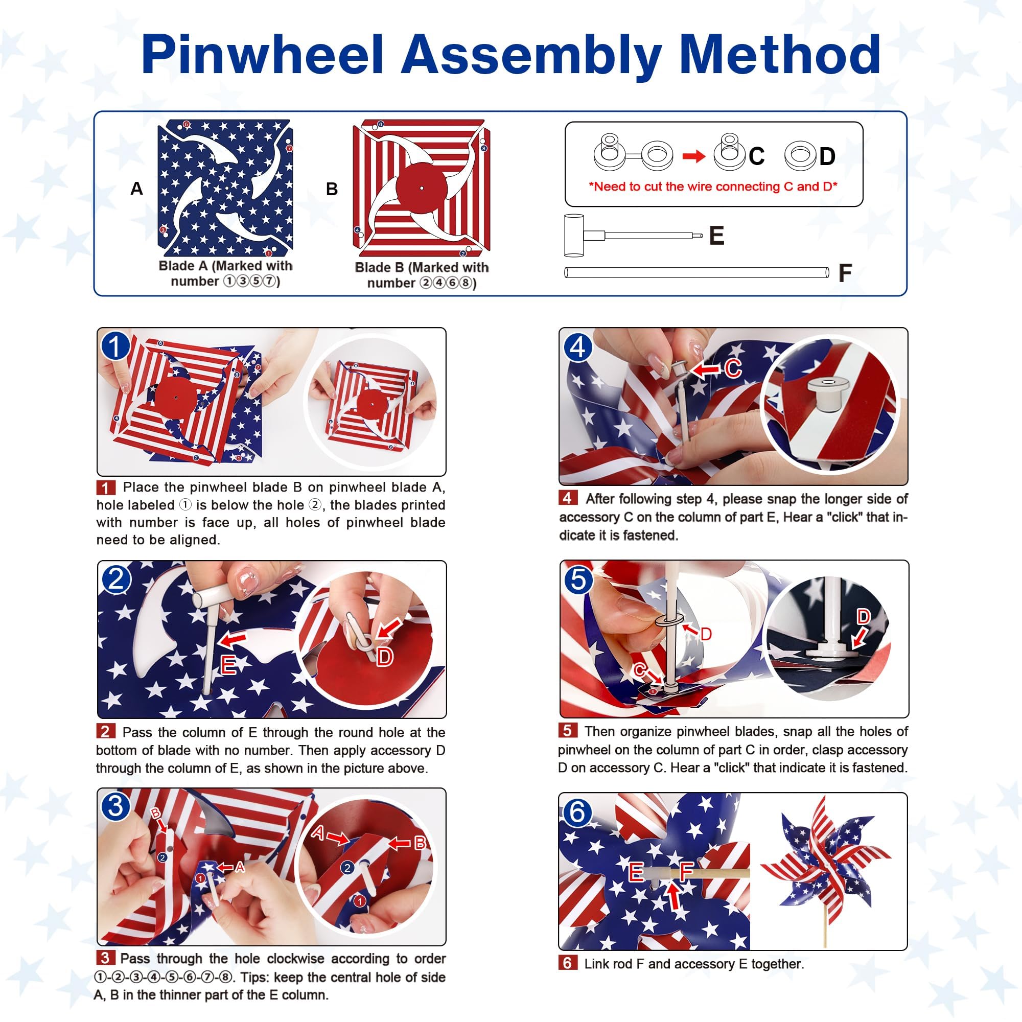 HOOSUN fabric American flags on sticks enhance garden decor