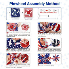 HOOSUN fabric American flags on sticks enhance garden decor