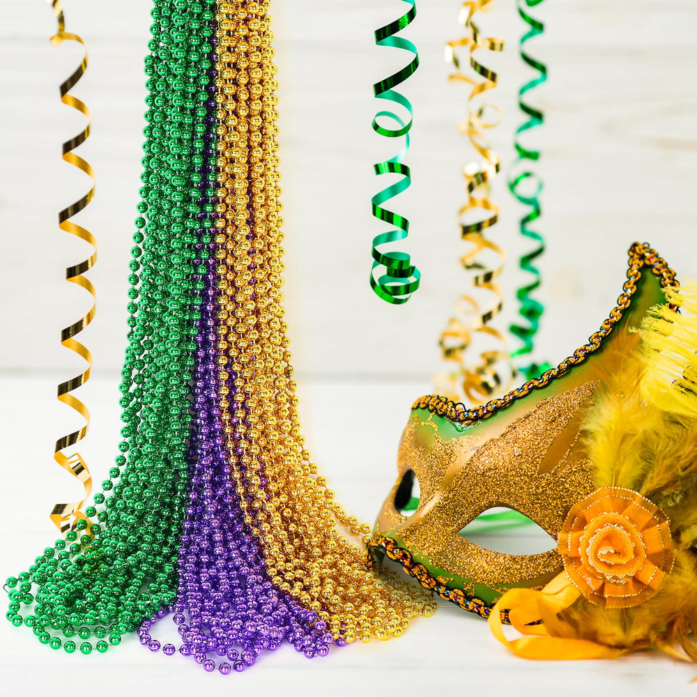 HOOSUN Mardi Gras beads decorating a classroom for an event