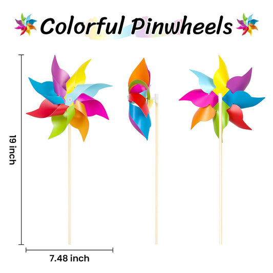 HOOSUN rainbow pinwheels garden wind spinners brighten garden paths