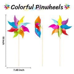 HOOSUN rainbow pinwheels garden wind spinners brighten garden paths