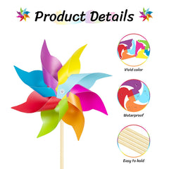 HOOSUN rainbow pinwheels portable decor for seasonal use