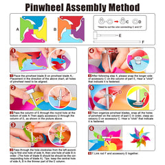 HOOSUN rainbow pinwheels waterproof material maintains color outdoors