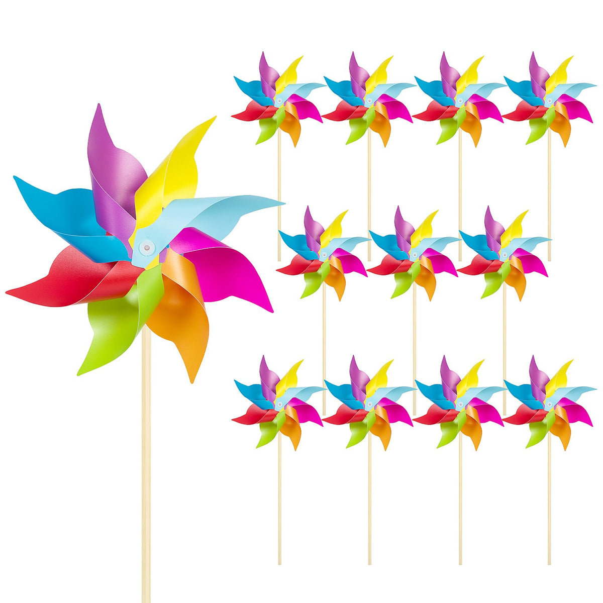 HOOSUN rainbow pinwheels yard decor adds vibrant color to outdoor spaces